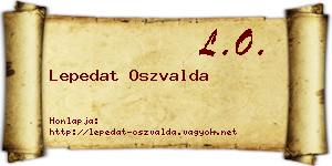 Lepedat Oszvalda névjegykártya